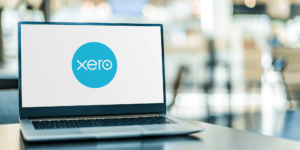 xero accounting software on laptop computer screen