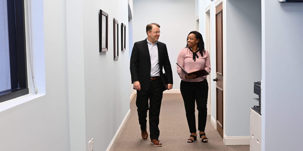 FSA team members walking in the office